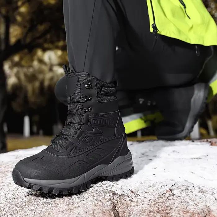 Bottes de neige d'extérieur pour hommes avec doublure polaire