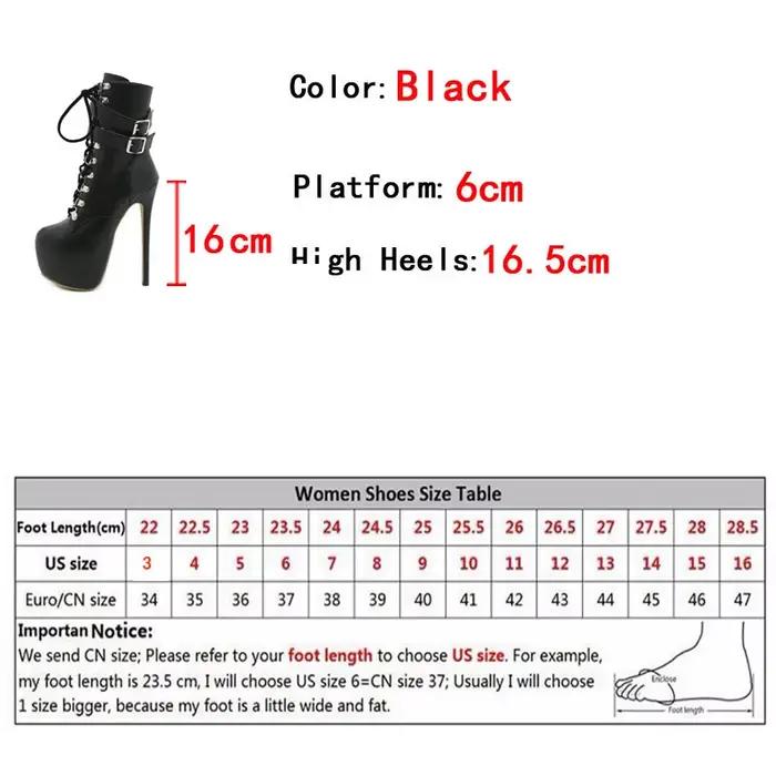 Liyke automne hiver plate-forme bottes pour femmes Sexy bout rond boucle sangle pôle danse talons hauts pompes mode à lacets chaussure de piste