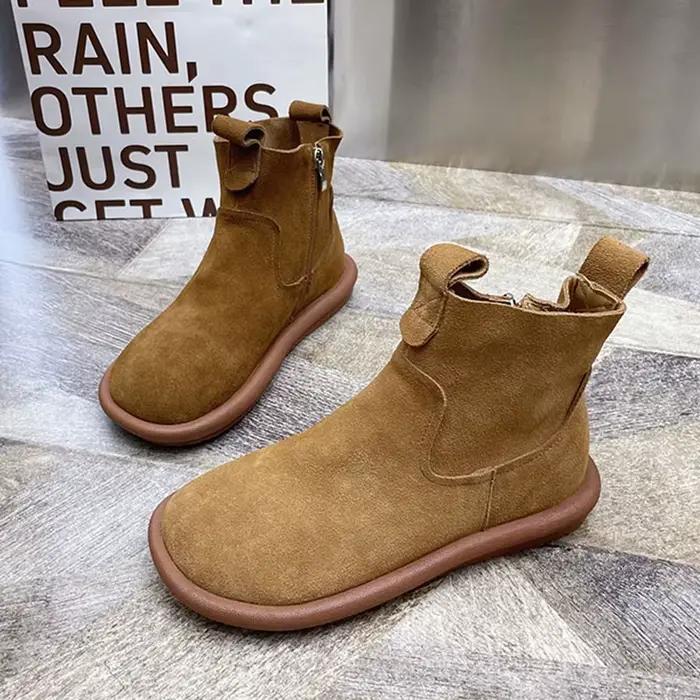 Bottines plates femmes mode chaussures confortables concepteur hiver bottes courtes femme décontracté 2025 robe nouvelle tendance Chelsea Botas dames