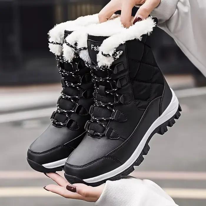 ELUVA bottes de neige thermiques femmes imperméable anti-dérapant bottes d'hiver pour femmes chaud confort léger chaussures de randonnée en plein air