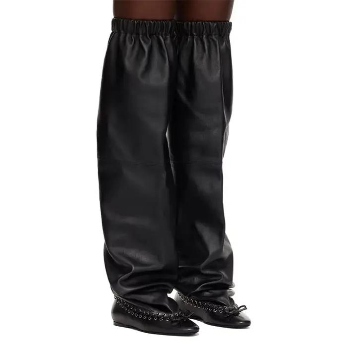 Bottes d'hiver cuissardes hautes noir taille 35-43 2025 femmes rétro Tube
