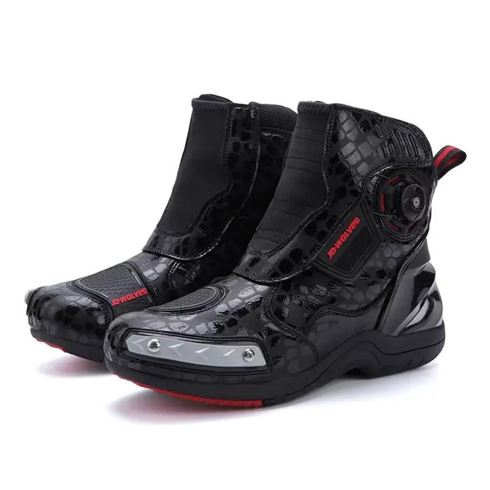 Bottes de moto imperméables pour hommes, réfléchissantes tout-terrain, respirantes, confortables, de haute qualité, résistantes à l'usure, printemps et été