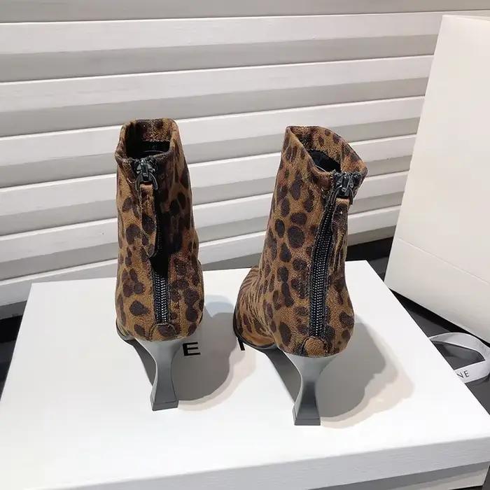Bottines imprimées léopard pour femmes