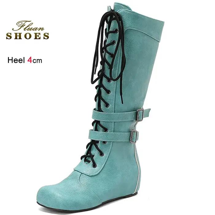 Bottes de chevalier vertes pour femmes