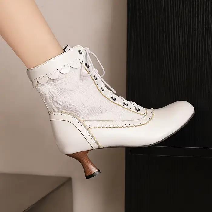 Bottines victoriennes Vintage pour femmes