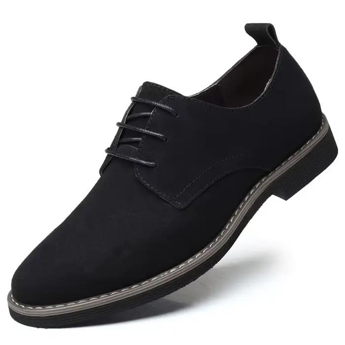 Nouvelles Chaussures Décontractées pour Hommes 2026 – Chaussures Richelieu Bleues en Daim à Lacets pour Hommes – Chaussures Plates de Luxe Respirantes pour Homme