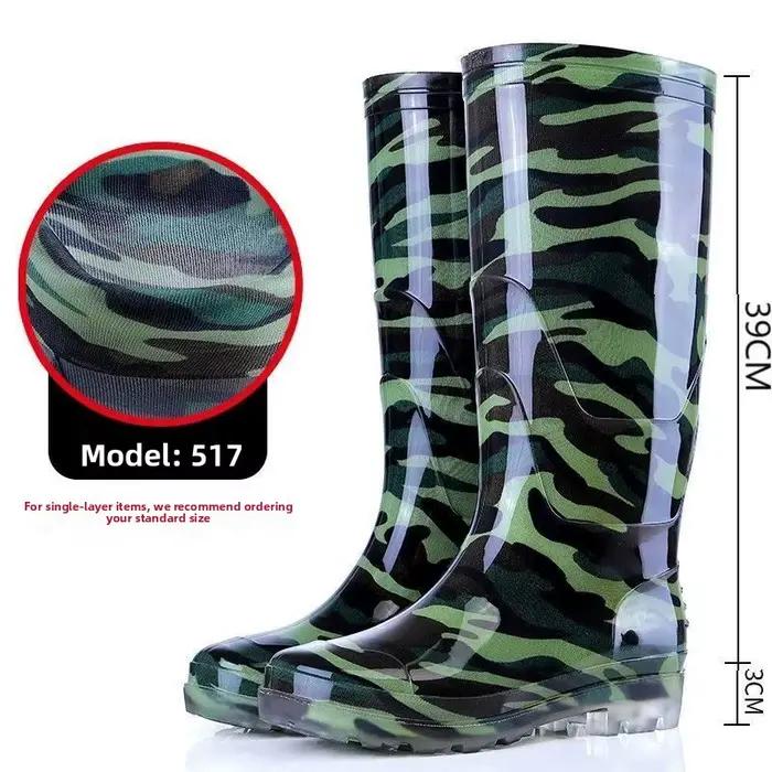 Bottes de pluie hautes camouflage pour adulte