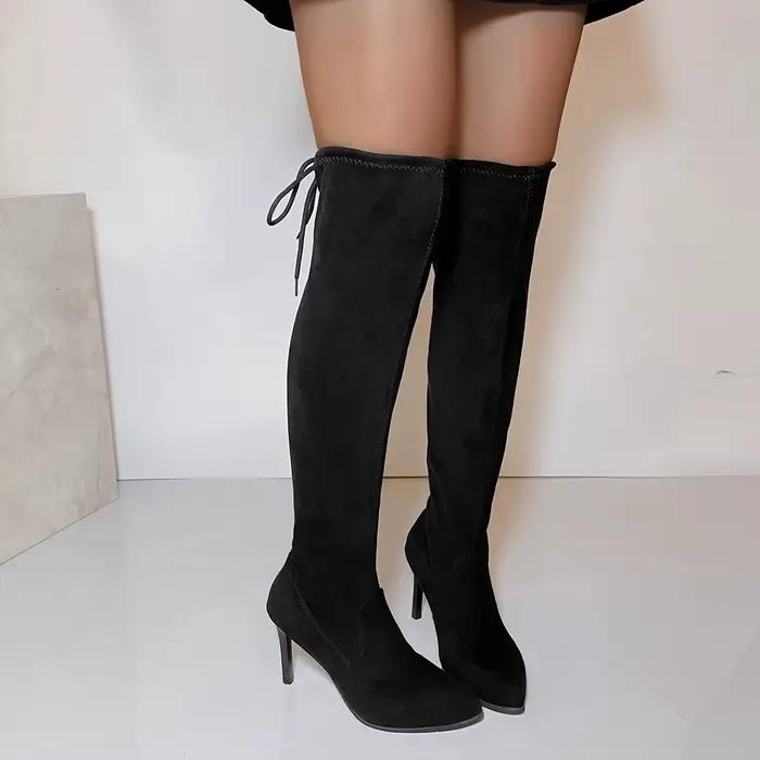 Nouvelles femmes botte mode daim sur le genou