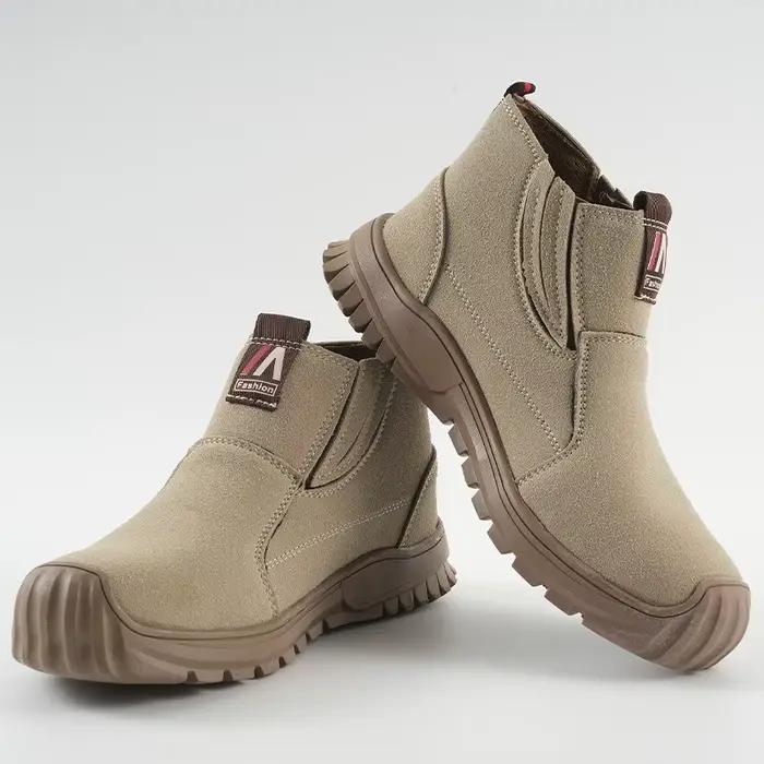 Indestructible hommes bout en acier bottes de travail automne nouveau imperméable résistant à l'usure chaussures de sécurité hommes haut bottines Hombre 36-46