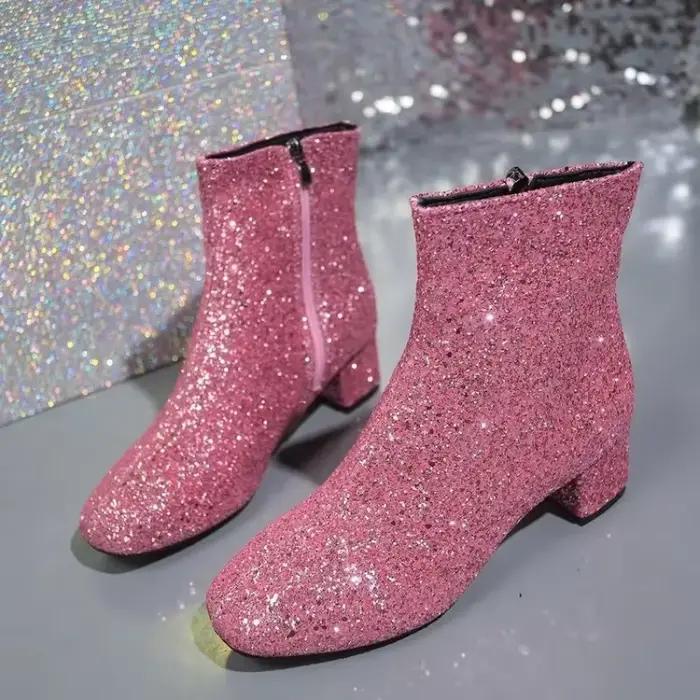 Bottes à paillettes Bling pour femmes
