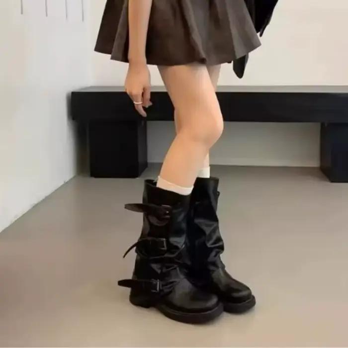 Bottes d'hiver mi-mollet pour femme