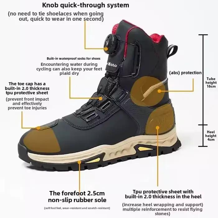 Bottes de moto respirantes et Anti-chute pour hommes
