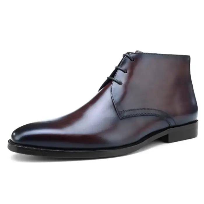 Bottes de cheville western en cuir de veau pour hommes - Confortables en stock