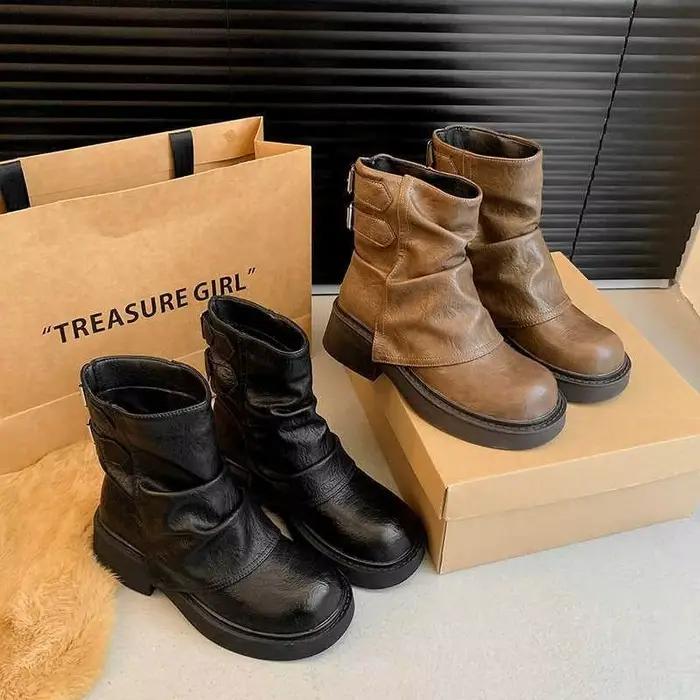 Bottines Courtes Hiver 2026 Nouvelle Tendance Design Bottes Femme Mode Urbaine