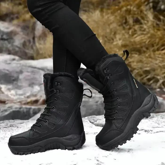 Bottes de moto mi-mollet super chaudes pour femmes