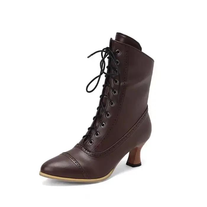 Chaussures élégantes à talons pour femmes, bottes mi-mollet à talons hauts et plateforme pour femmes, bottes Chelsea à bout pointu, chaussures pour femmes