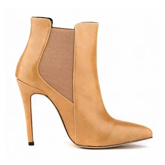 Bottes de rinçage pointues zippées pour femmes
