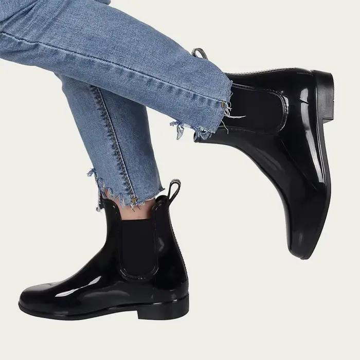 Bebealy-Bottes de pluie courtes imperméables pour femmes