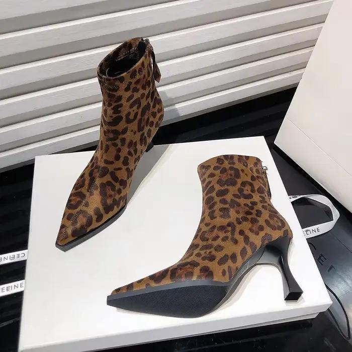 Bottines imprimées léopard pour femmes