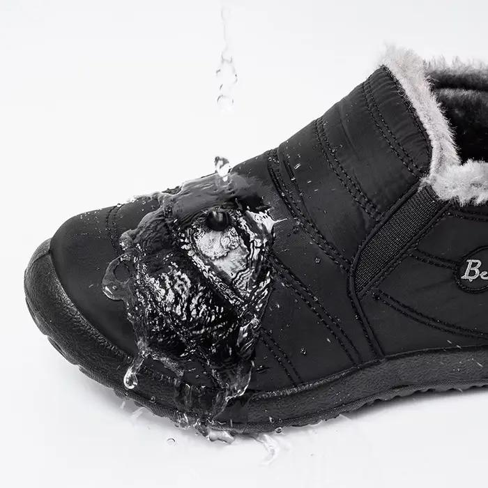 Neige femmes bottes mode unisexe chaussures sans lacet plate-forme chaussures pour femmes bottines imperméable en peluche chaussures d'hiver Botas Mujer