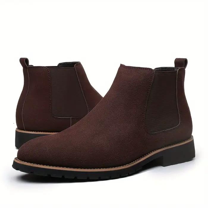 Bottes mi-mollet à bout rond pour homme