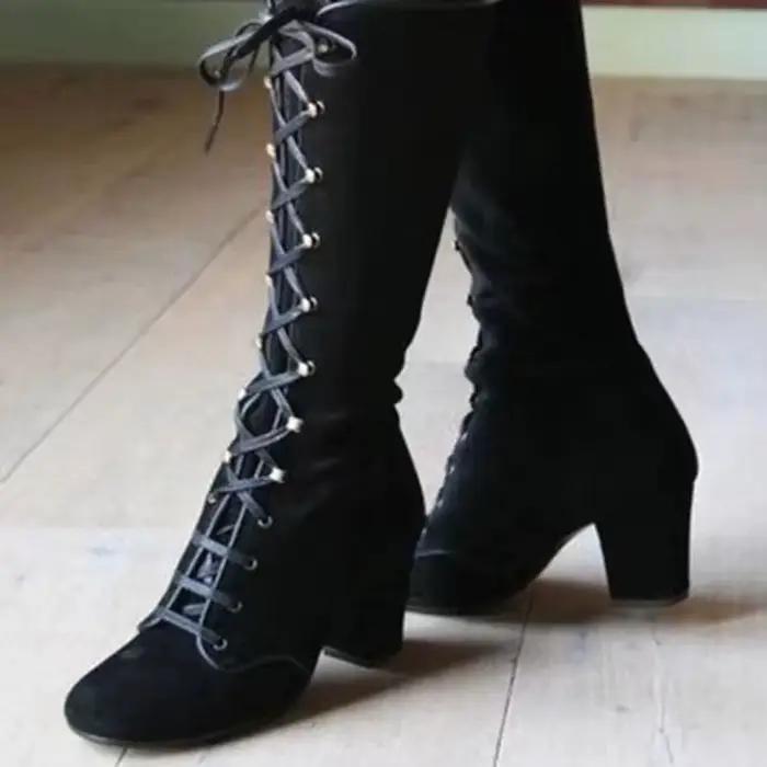Bottes mi-mollet pour femme