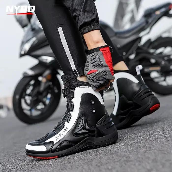 Bottes de moto antidérapantes