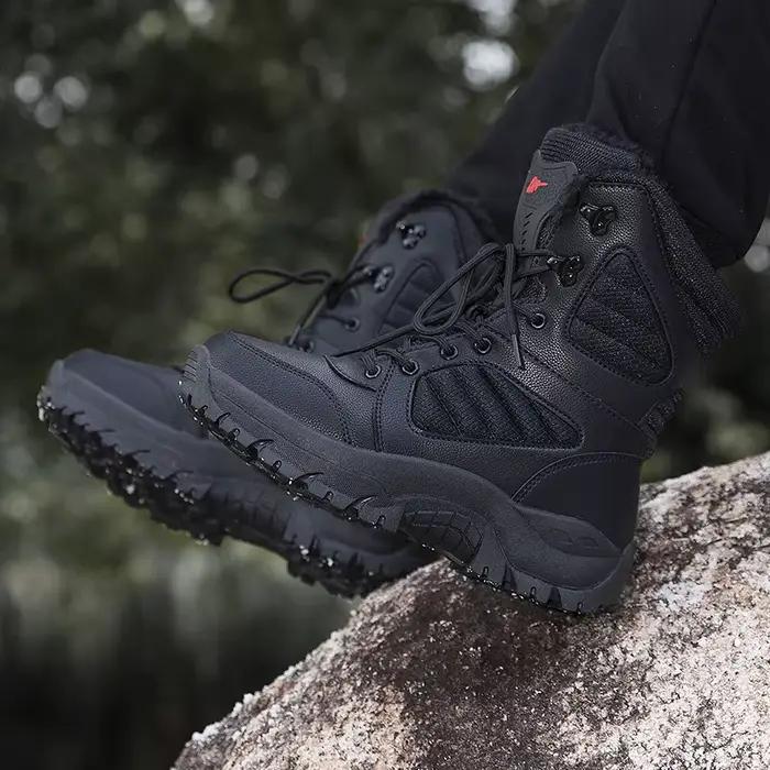Bottes de neige d'hiver pour hommes chaude antidérapantes pour randonnée pêche et activités en plein air