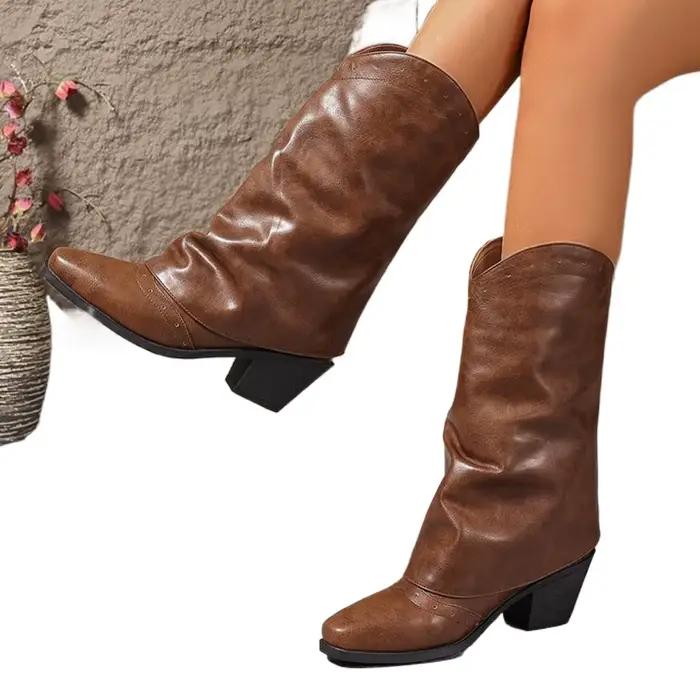 Bottes mi-mollet pour femmes