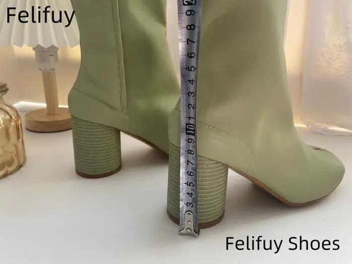Bottes de rinçage en cuir véritable pour femmes