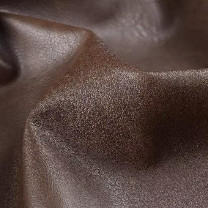 Cuir PU marron châtain, tissu imperméable Vintage en détresse, couture faite à la main, couleur changeante, matériel artisanal de décoration de styliste