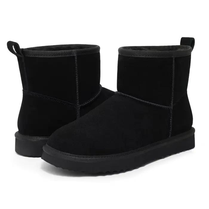Litfun hiver véritable daim Mini bottes pour femmes nouvelles bottines flou chaud confortable