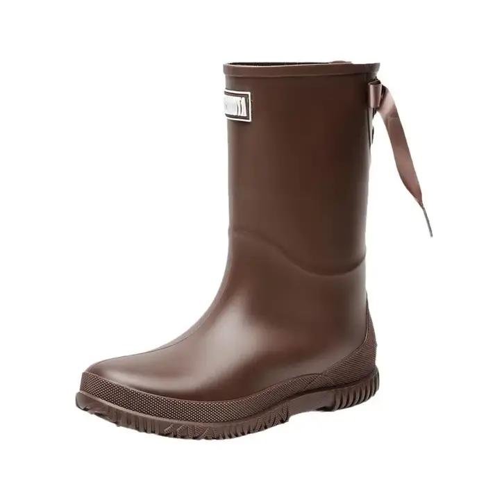Bottes de pluie à Tube mi-haut pour femmes