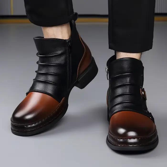 Chaussures pour hommes automne hiver rétro bottines