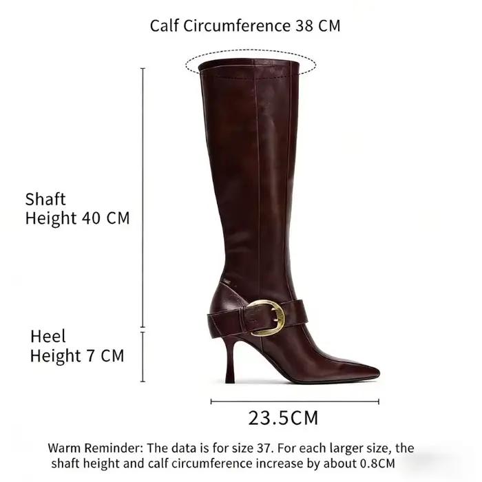 Bottes hautes en cuir souple sexy pour femme