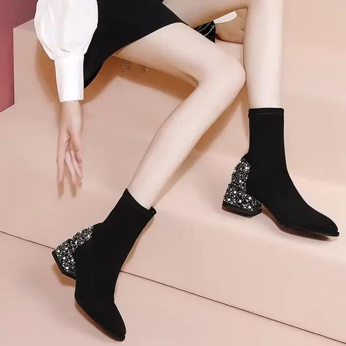 Bottines à strass pour femmes