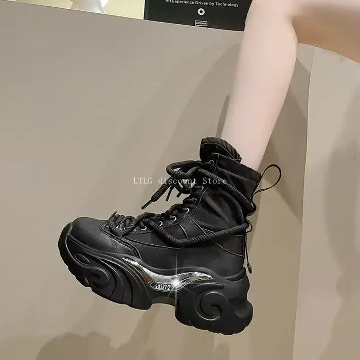 Bottes à plateforme rose pour femmes