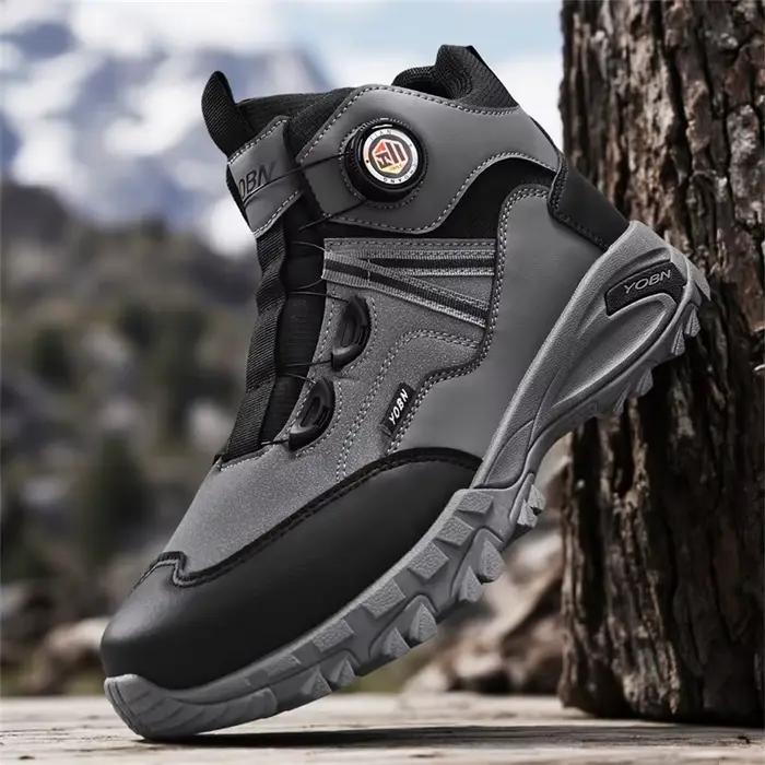 Bottines en cuir pour motards homme coupe-vent hauteur cheville caoutchouc semelle élégantes pour travail et loisirs
