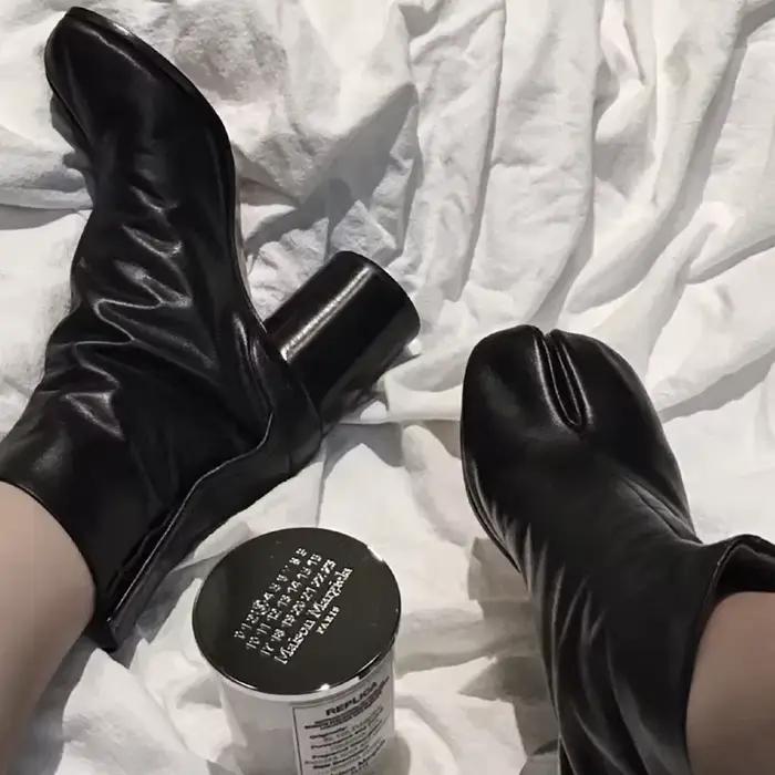 Bottines Tabi en cuir pour femmes