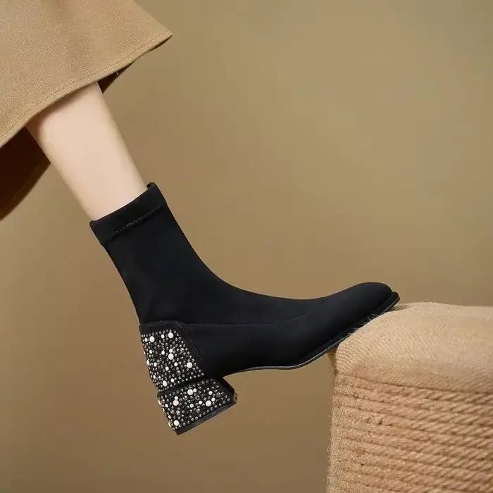 Bottines à strass pour femmes