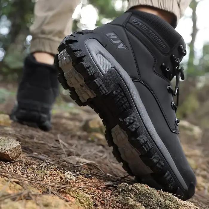 Bottes montantes en cuir pour hommes
