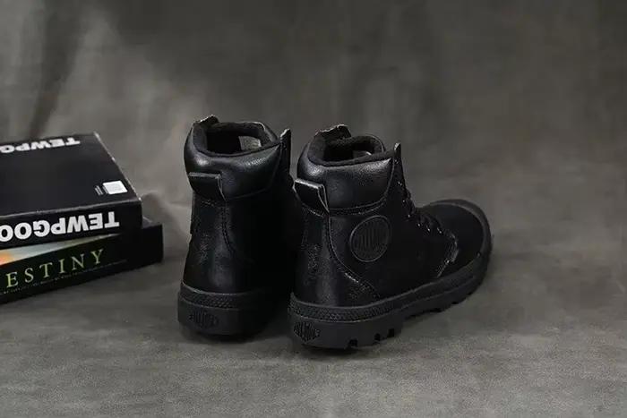 PALLADIUM cuir noir hommes Pampa manchette tactique armée cheville bottes de travail