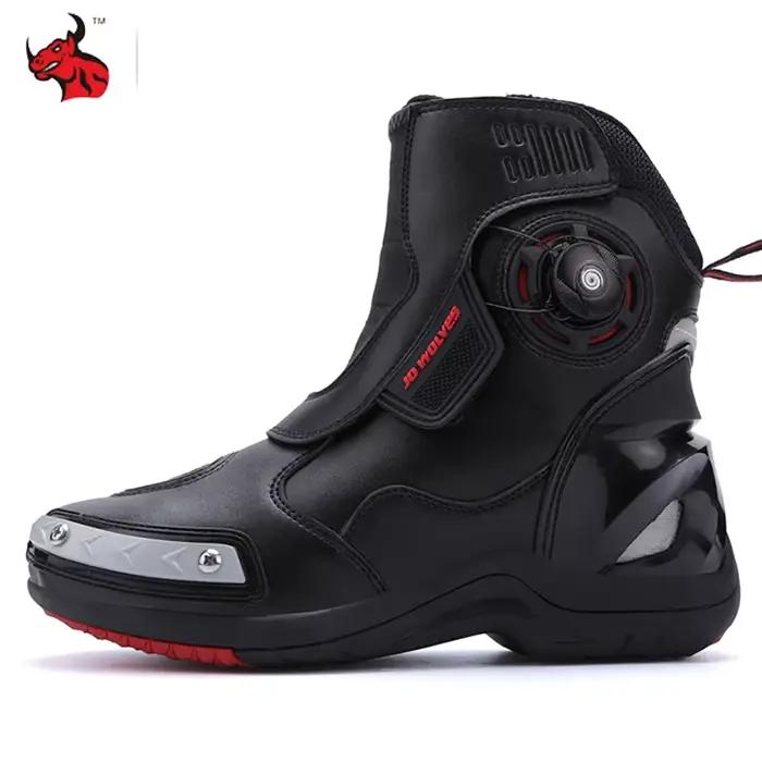 Bottes de moto imperméables pour hommes, réfléchissantes tout-terrain, respirantes, confortables, de haute qualité, résistantes à l'usure, printemps et été