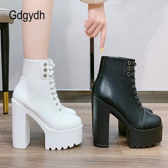 Bottines de performance sur scène talons hauts plateforme épaisse pour femmes printemps automne ocassions spéciales style de rue élégantes à offrir