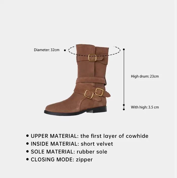 Ods-Bottes à plateforme en cuir PU pour femmes, Bottes de rinçage blanches, Bottes de moto, Talons épais, Automne, Hiver, Mujer4142