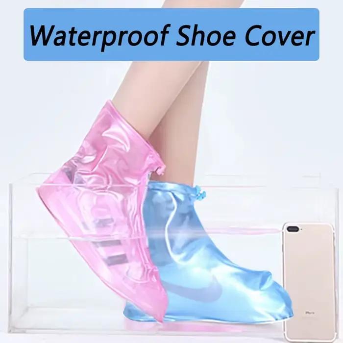 Couvre-chaussures imperméables unisexes, protections pour chaussures, bottes de pluie, couvre-chaussures antidérapants réutilisables de qualité pour adultes et enfants