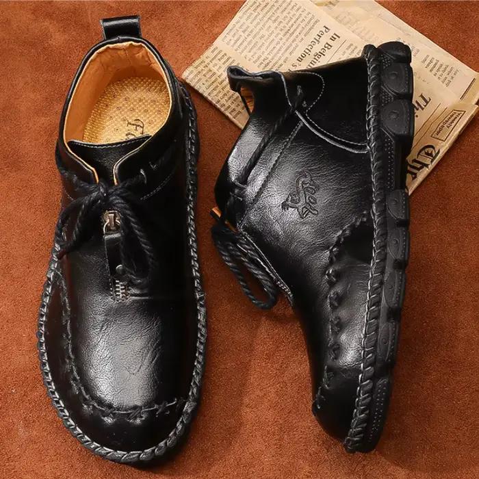Bottes de rinçage en cuir véritable pour hommes