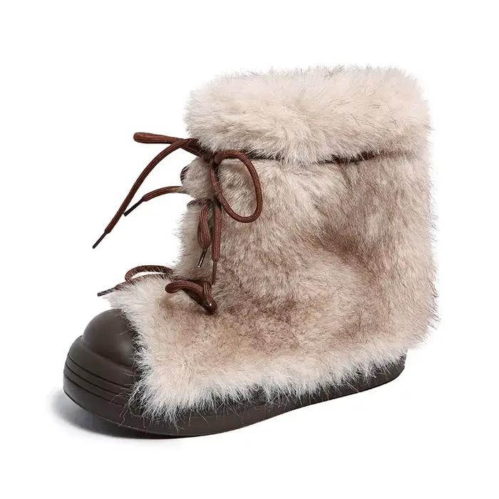 Bottes de neige à semelle épaisse tendance