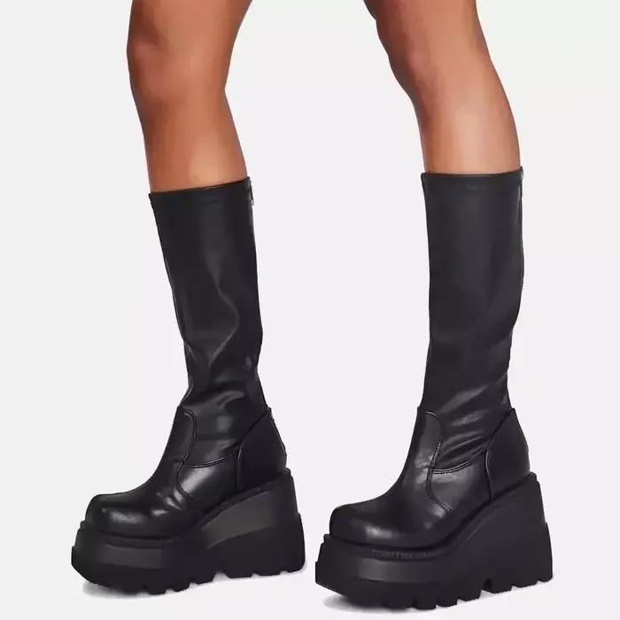 Bottes à plateforme punk pour femmes