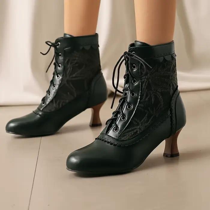 Bottines victoriennes Vintage pour femmes